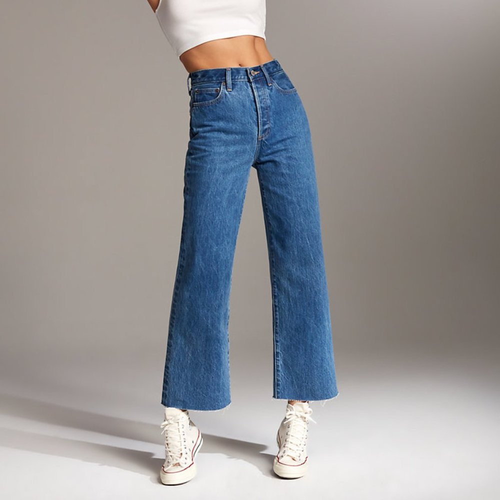 Aritzia Denim Forum The Farrah Wide Leg Jean
